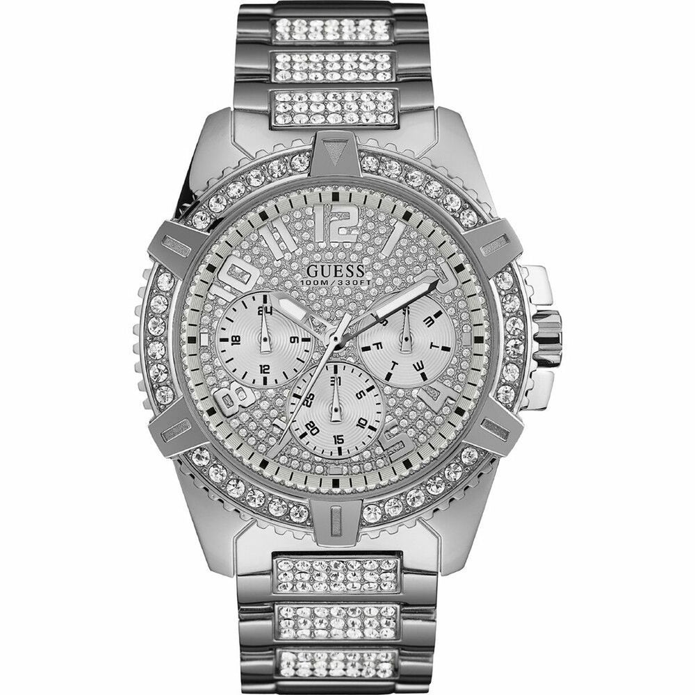 Ανδρικά Ρολόγια Guess W0799G1 Ασημί (Ø 48 mm)