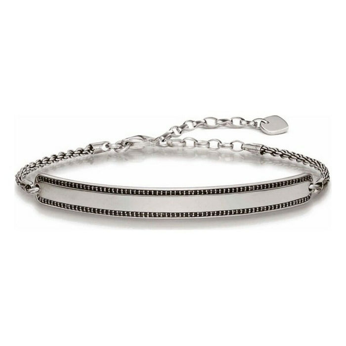 Unisex Βραχιόλια Thomas Sabo LBA0009-643-11 Ασημί Μαύρο 19 cm 15-18 cm