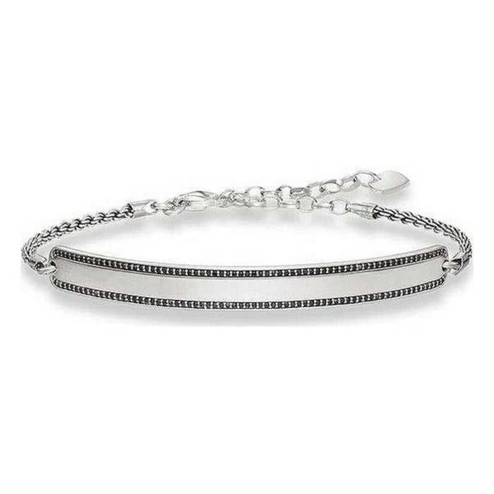 Unisex Βραχιόλια Thomas Sabo LBA0009-643-11 Ασημί Μαύρο 19 cm 15-18 cm