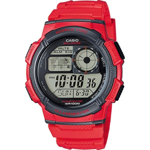 Ανδρικά Ρολόγια Casio WORLD TIME ILLUMINATOR Κόκκινο (Ø 43 mm)