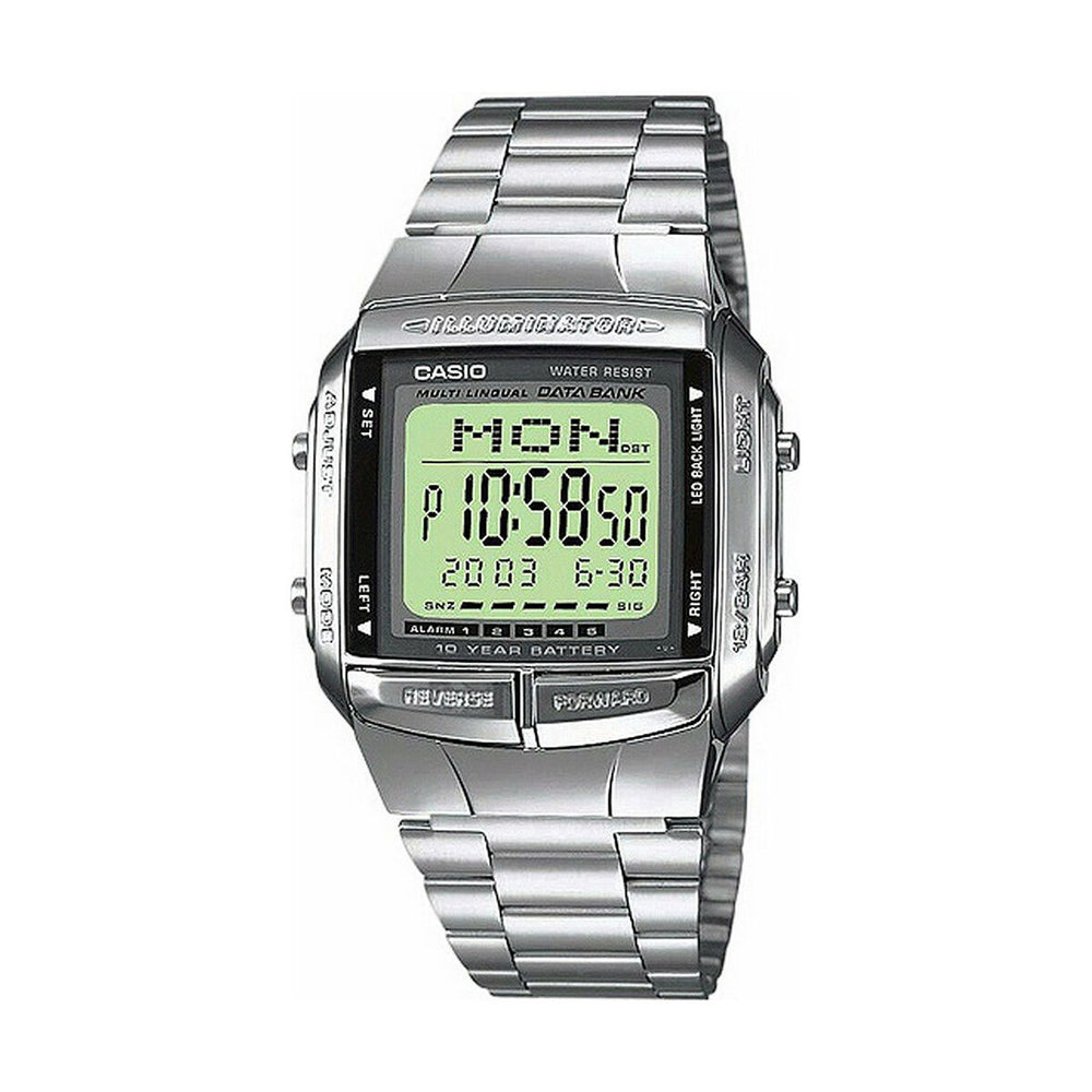 Ανδρικά Ρολόγια Casio DATABANK Ασημί (Ø 38 mm)