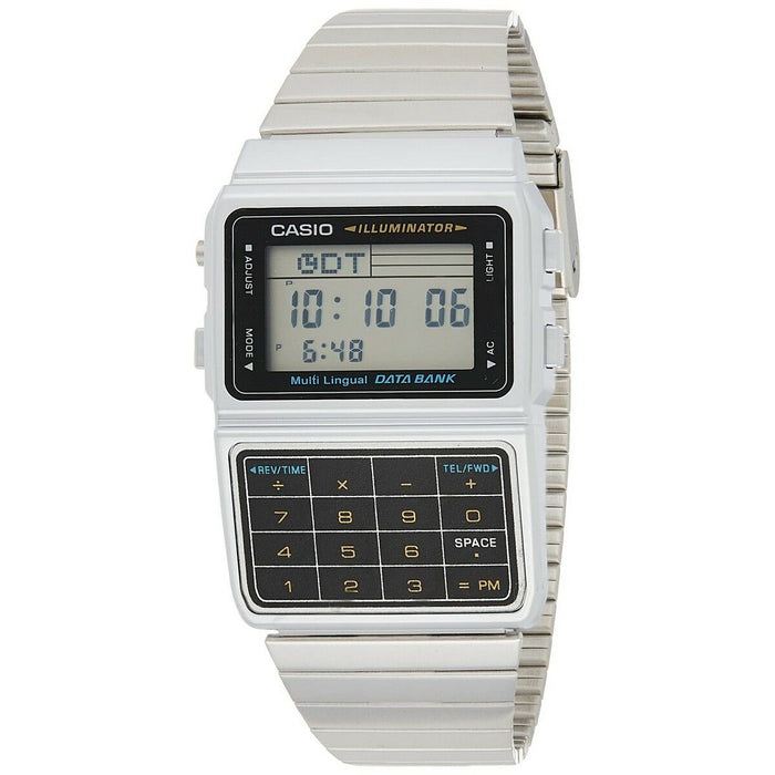 Unisex Ρολόγια Casio DATABANK CALCULATOR STEEL - MATT CASE Γκρι