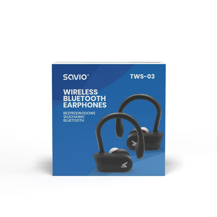 Ακουστικά in Ear Bluetooth Savio TWS-03 Μαύρο Γραφίτης