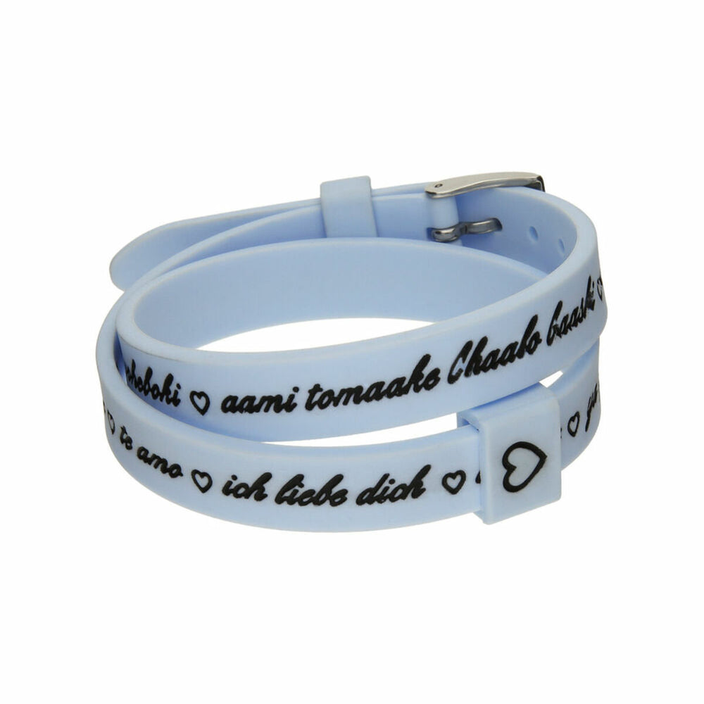 Γυναικεία Βραχιόλια il mezzometro I LOVE YOU SILVER - BRACCIALE IN SILICONE/SILICONE BRACELET