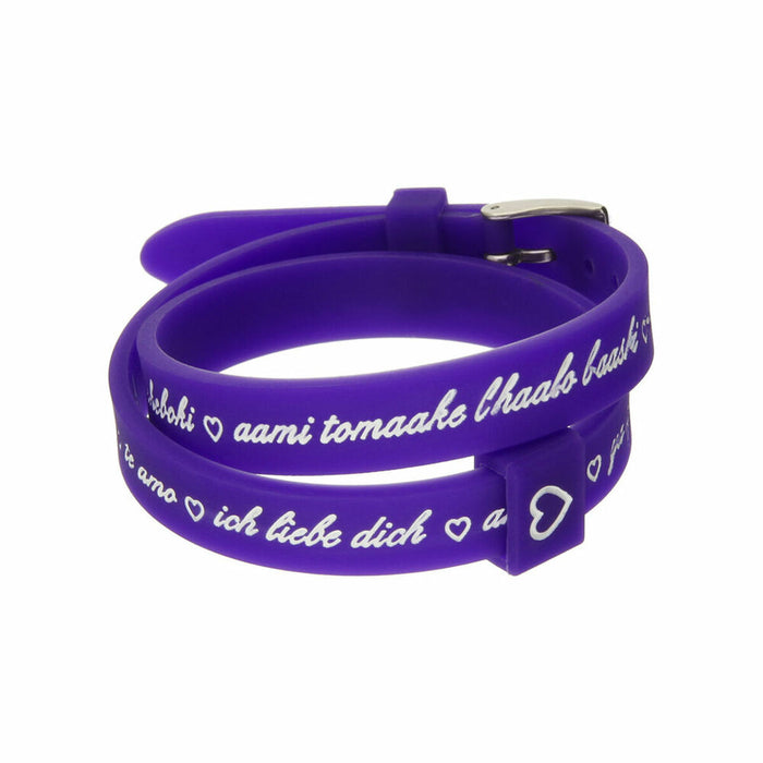 Γυναικεία Βραχιόλια il mezzometro I LOVE YOU SILVER - BRACCIALE IN SILICONE/SILICONE BRACELET