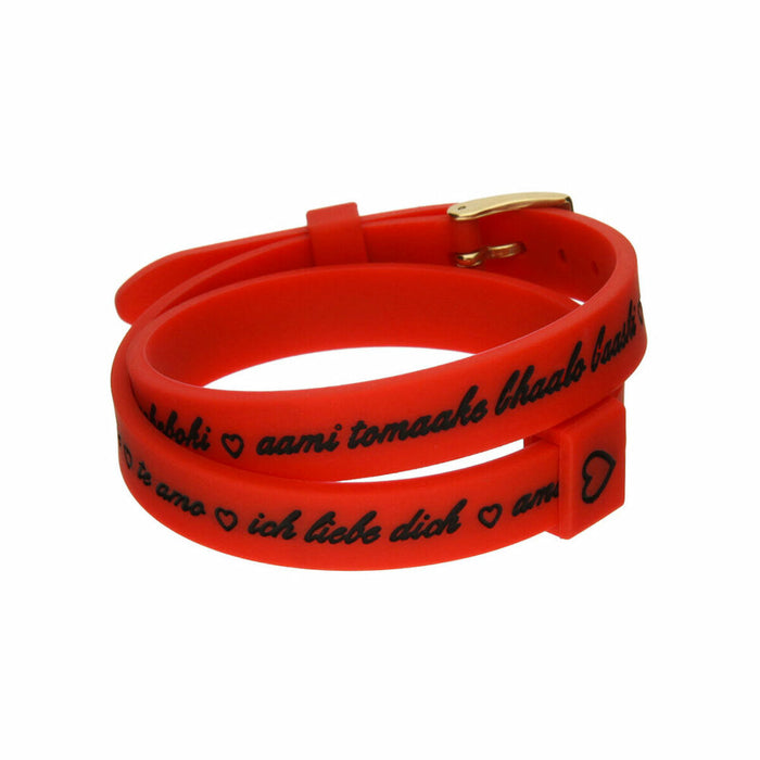 Γυναικεία Βραχιόλια il mezzometro I LOVE YOU GOLD - BRACCIALE IN SILICONE/SILICONE BRACELET