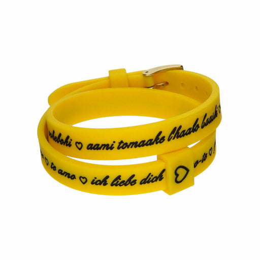 Γυναικεία Βραχιόλια il mezzometro I LOVE YOU GOLD - BRACCIALE IN SILICONE/SILICONE BRACELET