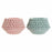 Βάζο DKD Home Decor Λουλούδι Ροζ Τυρκουάζ Πήλινα 20 x 20 x 13 cm Μεσογείακός (x2)