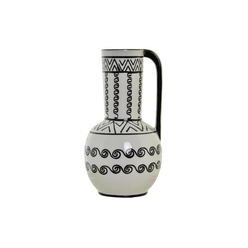 Βάζο DKD Home Decor 15 x 15 x 28 cm Πορσελάνη Μαύρο Λευκό Αποικιακό