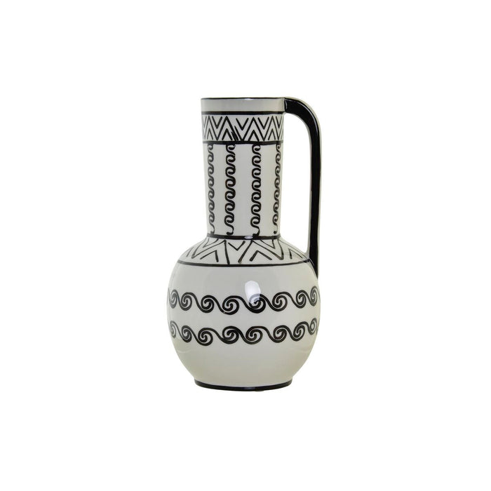 Βάζο DKD Home Decor 15 x 15 x 28 cm Πορσελάνη Μαύρο Λευκό Αποικιακό