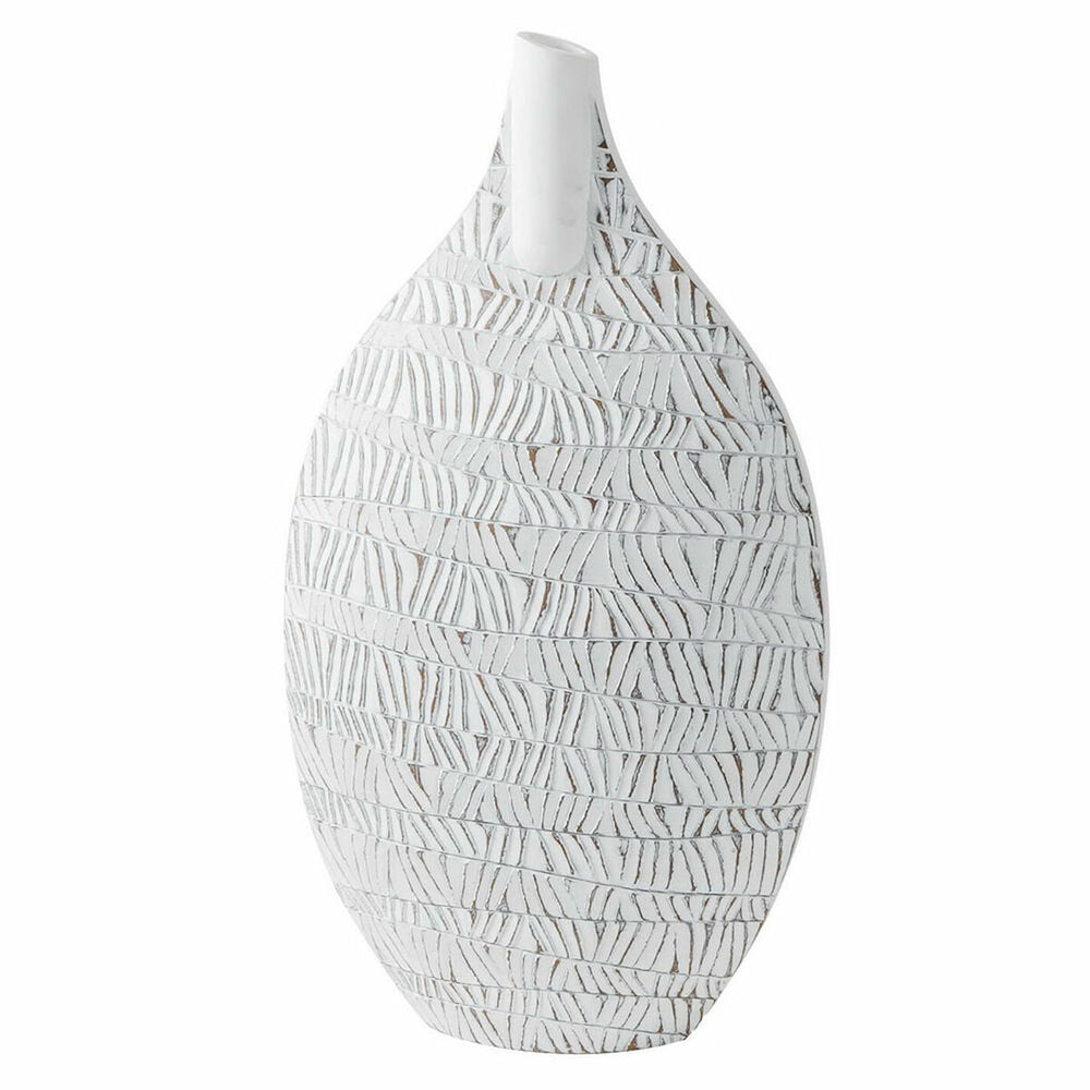 Βάζο DKD Home Decor Λευκό Ρητίνη Σύγχρονη 32 x 13 x 57 cm