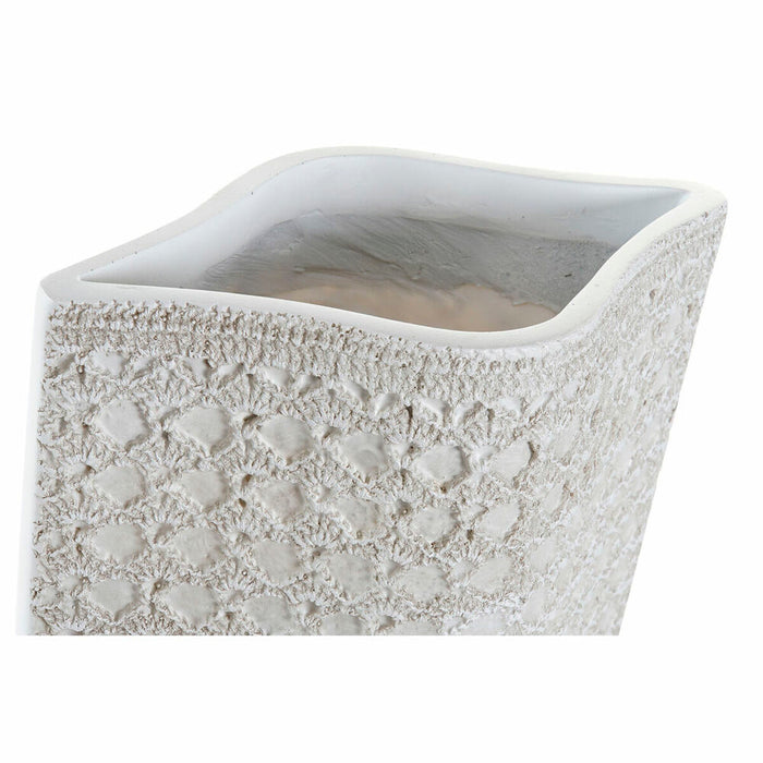 Βάζο DKD Home Decor 20 x 12 x 58 cm Λευκό Ρητίνη Σύγχρονη