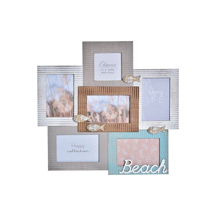 Κορνίζα DKD Home Decor Beach 46,5 x 2 x 44,5 cm Ξύλο Ναύτης