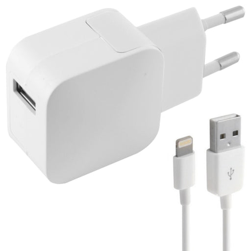 Φορτιστής Τοίχου +Καλώδιο Lightning MFI KSIX Apple-compatible 2.4A USB iPhone