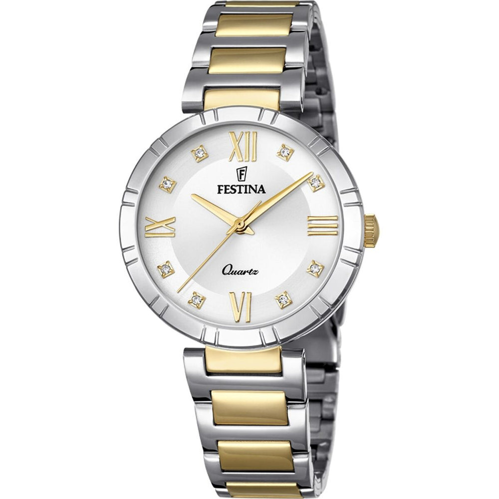 Ανδρικά Ρολόγια Festina F16937/A Χρυσό Ασημί