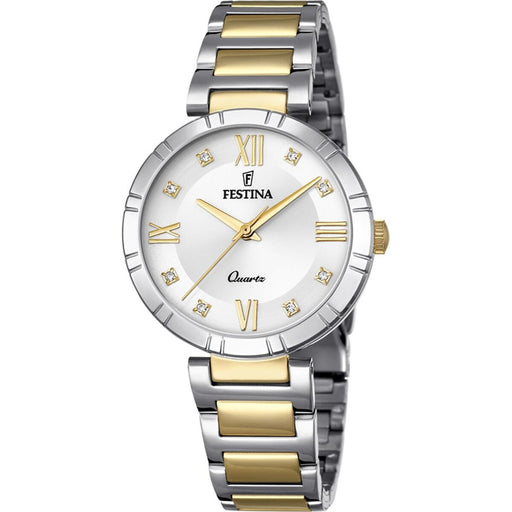 Ανδρικά Ρολόγια Festina F16937/A Χρυσό Ασημί