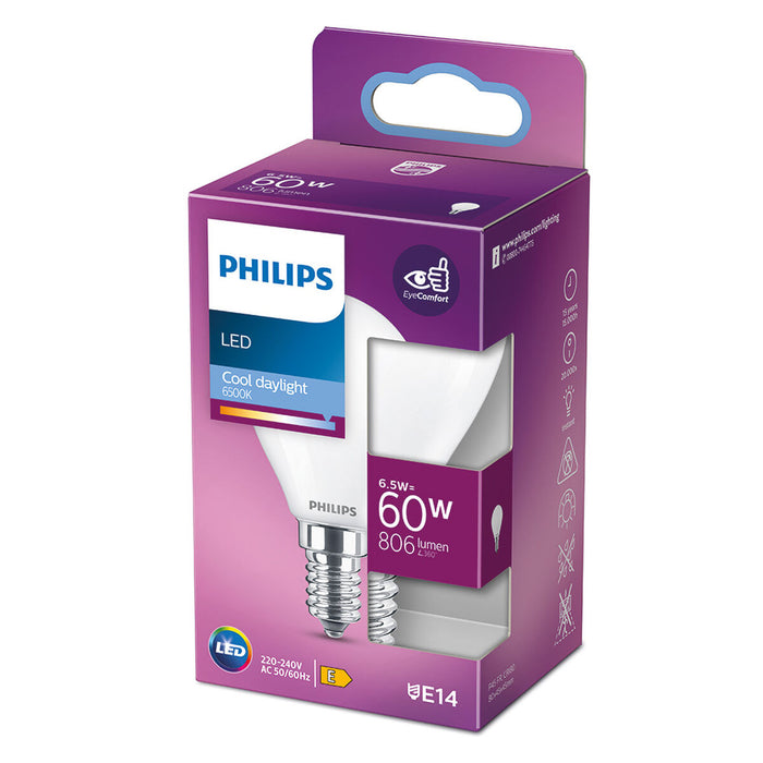 Λάμπα LED Philips E 6.5 W 6,5 W E14 806 lm Ø 4,5 x 8 cm (6500 K)