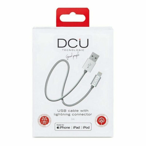 Καλώδιο φόρτισης USB Lightning  iPhone DCU Ασημί 1 m